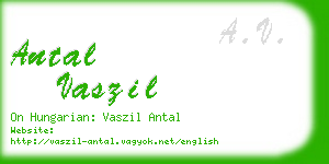 antal vaszil business card